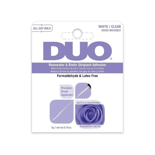 DUO Rosewater & Biotin Striplash Adhesive - Clear 5 g/net wt 0.18 oz