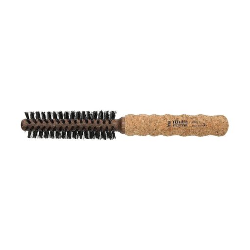 Ibiza Hair Professional Round Boar Hair Brush ( EX Series ), Lightweight with Reinforced Bristles & Cork Handle, Add Texture & Shine for Medium to Long Hair