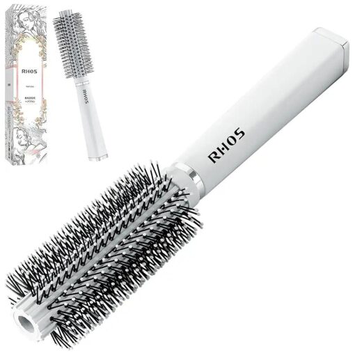 Round Brush for Blow out/Styling/Curling-Small Round Hair Brush for Bangs/Thin/Short/Curly Hair-1.5 Inch Small Roller Brush for Women & Men ( White )