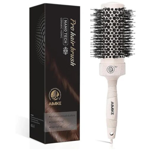 AIMIKE Round Brush for Blow Drying, Medium Round Hair Brush with Nano Thermal Ceramic Tech, Round Barrel Brush for Blow Out Volume, Roller Brush for Hair Styling, Curling ( 2.9 inch, Barrel 1.73 inch )