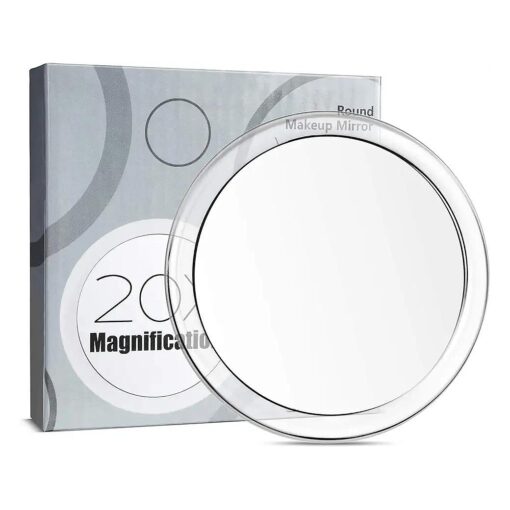 20x Magnifying Mirror Suction Cup-Snowflakes 4Inches Magnified Mirror with Three Suction Cups for Easy Mounting, Applying Eyeliner, Tweezing, Blackhead/Blemish Removal and More .