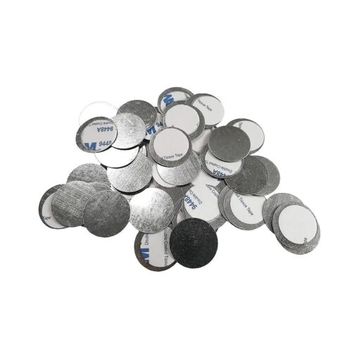 50pcs Round Metal Stickers for Non-Magnetic Eyeshadow Pan Use with Magnetic Makeup Palette ( Diameter 2.5cm )