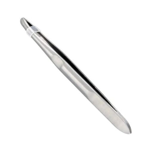 Yimart ( r ) Silver Stainless Steel Round Tip Eyebrow Hair Tweezer Makeup Cosmetic Tool