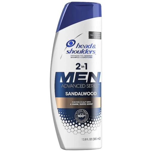 Head & Shoulders Advanced Series Sandalwood 2-In-1 Shampoo & Conditioner for Men, 12.8 Fl Oz