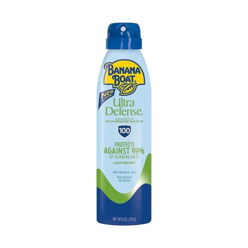 Ultra Defense Clear Sunscreen Spray SPF 100, 6oz | Lightweight Sunscreen, Banana Boat SPF 100 Spray On Sunscreen, Water Resistant Sunscreen, 6oz