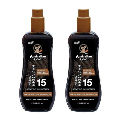 Australian Gold SPF 15 Spray Gel Bronzer, 16 Fl Oz, ( Pack of 2 )