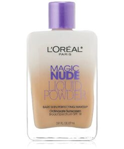 L'Oreal Paris Magic Nude Liquid Powder Bare Skin Perfecting Makeup SPF 18, Creamy Natural, 0.91 Ounces