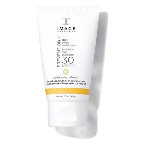 IMAGE Skincare, PREVENTION+ Daily Matte Moisturizer SPF 30, Zinc Oxide Mattifying Face Sunscreen Lotion, 3.2 oz