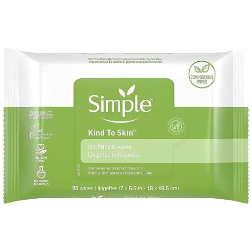 Simple Cleansing Facial Wipes 25 Count ( 6 Pack )