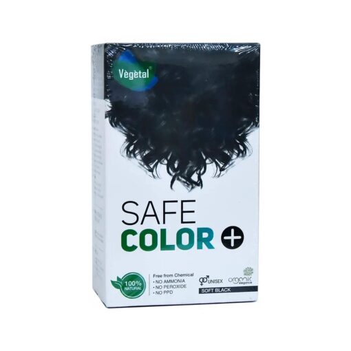 Safe Hair Color - Soft Black 50gm - Certified Organic Chemical and Allergy Free Bio Natural Hair Color with No Ammonia Formula for Men and Women