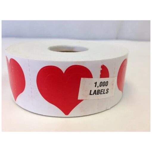 Perforated 3 Part Heart Tanning Stickers, Roll of 1000 #