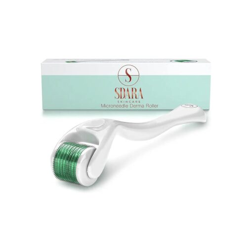 Derma Roller Microneedling Roller for Face, Beard Growth - Includes Free Storage Case ( 1-Pack ), Brighten, Rejuvenating, Smoothening, Unisex