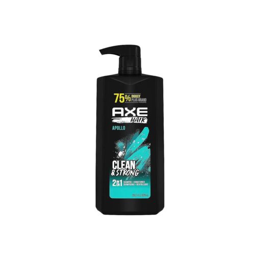 AXE 2-in-1 Shampoo & Conditioner for Clean & Strong Hair Apollo Wash & Care Sage & Cedarwood 100 % Recycled Bottle 28 oz