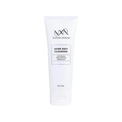 NXN Acne Facial Cleanser - Face Wash with Salicylic Acid, Green Tea & Probiotics to Heal Skin, Prevent Blemishes & Breakouts