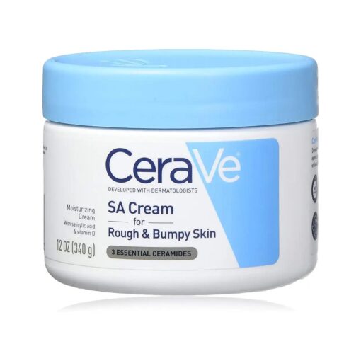 CeraVe Sa cream | 12 ounce | renewing salicylic acid body cream for rough and bumpy skin | fragrance free, 12 Ounce