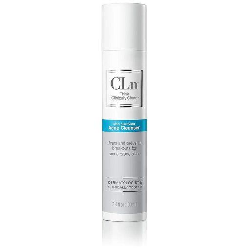 CLn ( r ) Acne Cleanser-Facial Cleanser with 0.5 % Salicylic Acid to Eliminate Blackheads & Breakouts, Oil-Free & Fragrance-Free, 3.4 fl, oz .