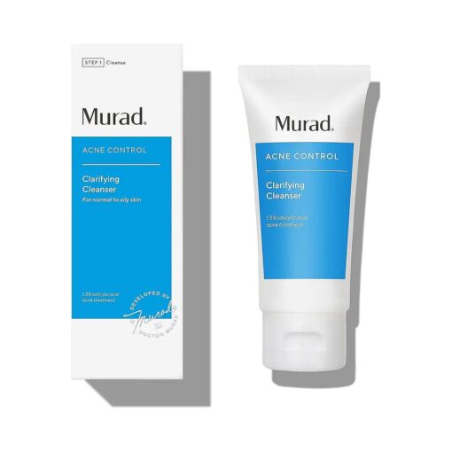 Murad Clarifying Cleanser - Acne Control Salicylic Acid & Green Tea Extract Face Wash - Exfoliating Acne Skin Care Treatment Backed by Science, Travel 2 Oz