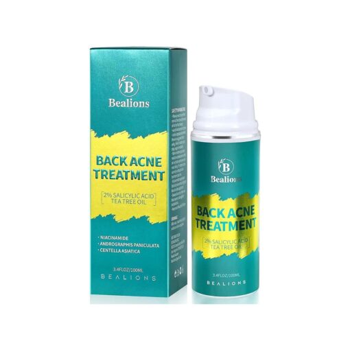 Back Acne Treatment, Butt Acne Clearing Treatment, Cystic Acne Treatment with 2 % Salicylic Acid and Tea Tree oil, Hormonal Acne and For Arm, Buttm, Back, and body