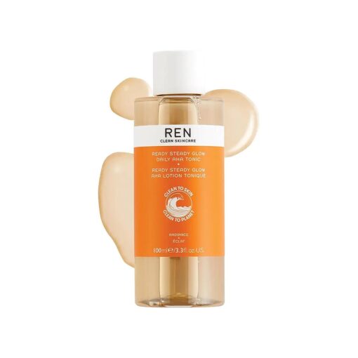 REN Clean Skincare AHA BHA Liquid Exfoliant for Face - Salicylic & Lactic Acid Exfoliator with Azelaic Acid Precursors, Radiance Exfoliating Toner