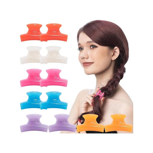 RC ROCHE ORNAMENT 12 Pcs Womens Butterfly Sectioning Styling Durable Strong Hold Salon Professional Hairdresser Non Slip Hair Accessories Clamp Jaw Claw Clips, Small Jelly Candy Multicolor