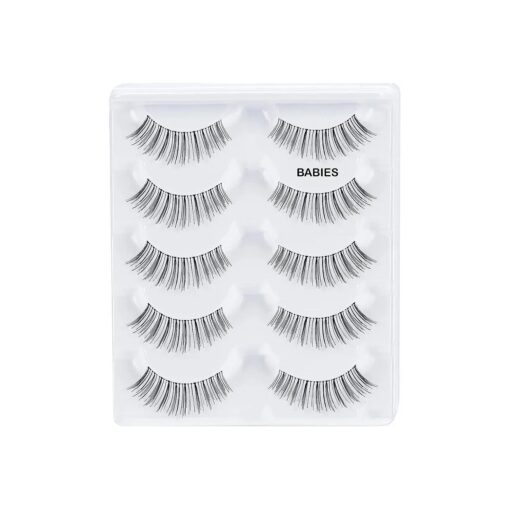 Ardell False Eyelashes Natural Babies Black, 1 pack ( 5 pairs per pack )