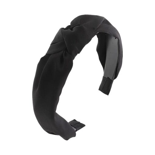 Satin Knot Headband for Women ( Black )