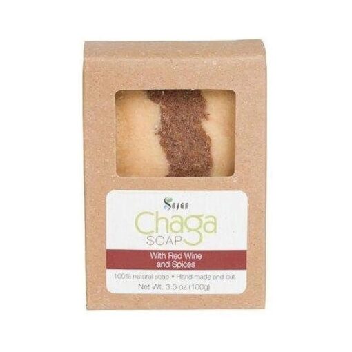 Sayan Siberian Chaga Mushroom Soap with Red Wine and Spices - All Natural and Handmade ( 3.5 oz )