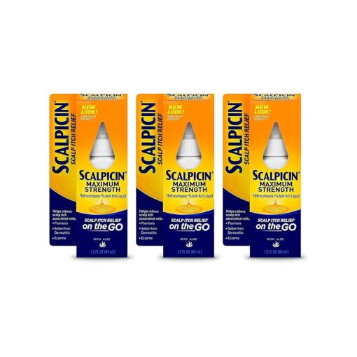 Scalpicin Max Strength Scalp Itch Treatment, 1.5 Ounce ( Pack of 3 )