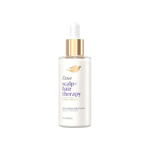 Dove Scalp + Hair Therapy Hair Serum Density Boost Fullness Restore Scalp Serum for thicker hair scalp moisturizing formula fortifies roots and boosts visible hair density 2 FL OZ ( 59mL )