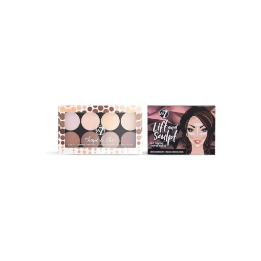 W7 Lift & Sculpt, Shape & Glow Set - 2 Piece Set - Cream Contour & Powder Contour Palette Duo