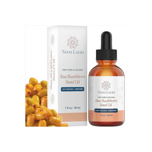 Sea Buckthorn Oil Hydrating Face Oil Skin Moisturizer For Rosacea Acne Spot Treatment Hair Oil Hair Treatment Anti Aging Nail Oil Compare W/Organic Oil Seabuckthorne