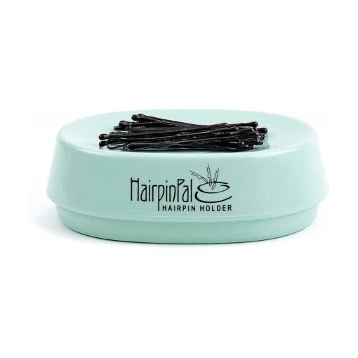 HairpinPal Magnetic Bobby Pin Holder - Easy Hair Clip and Pin Collector - Manage Hair Clips - Barrettes - Bobbi Pins - Keeps Rooms Tidy - Ideal for Travel - Sea Foam Teal - Made in the USA