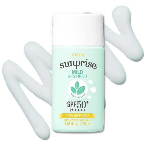 Sunprise Mild Airy Finish Sun Milk SPF50+ / PA++++ | Sebum-free, Non-Sticky, Long Lasting Protection, 100 % Mineral Based Sunscreen | Kbeauty