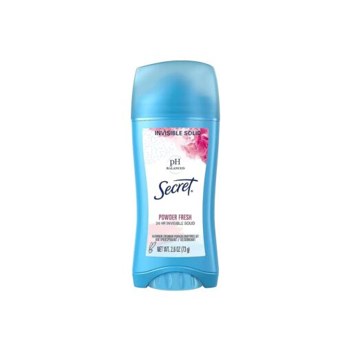 Secret Invisible Solid Antiperspirant and Deodorant for Women, pH Balanced, Powder Fresh Scent, 2.6 oz