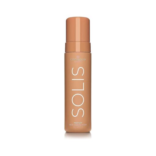 SOLIS medium self-tanning lotion for face and body, mousse for a rich, natural and long-lasting tan, with plant-based DHA ( 200 ml )