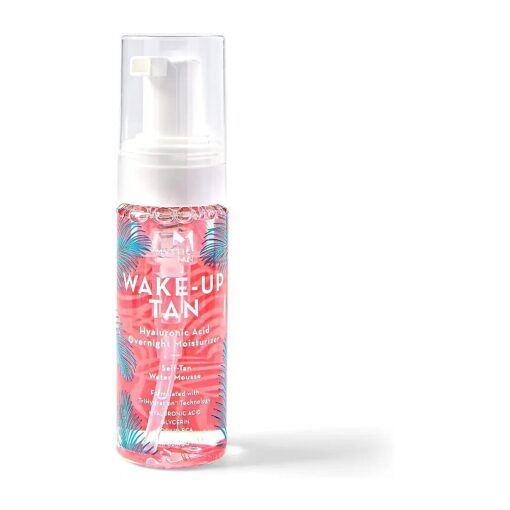 Wake-Up Tan Hyaluronic Acid Overnight Moisturizer - Self-Tan Water Mousse, Travel Size, 1.7 fl, oz .