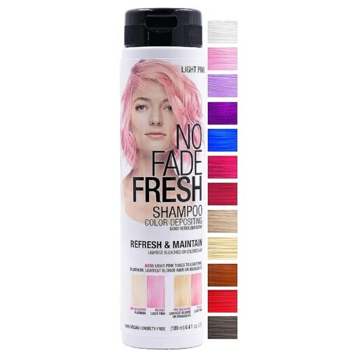 Light Pink Color Depositing Shampoo Semi Permanent Hair Color with BondHeal Bond Rebuilder - Light Pink Hair Dye, 6.4 oz