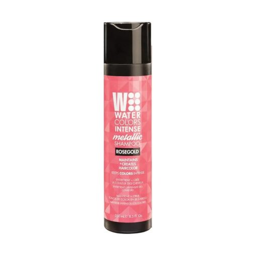 Watercolors Intense Metallic Color Depositing Shampoo, Semi Permanent Hair Color 8.5 oz - ROSE GOLD