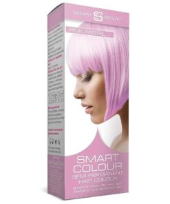 Pink Hair Dye Semi-Permanent, Pastel Pink Hair Dye Perfect for Light Blonde, with Non-Drip Pre Mixed Formulation with Hair Conditioning Cream, No Ammonia, No Peroxide, No Parabens