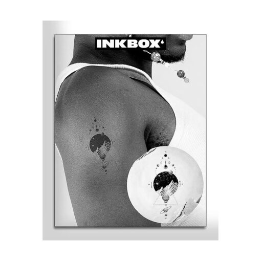 Inkbox Temporary Tattoos, Semi-Permanent Tattoo, One Premium Easy Long Lasting, Water-Resistant Temp Tattoo with For Now Ink - Lasts 1-2 Weeks, Solar System Tattoo, 4 x 4 in, Geospace