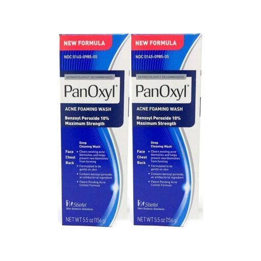 PanOxyl Acne Foaming Wash 10 % Benzoyl Peroxide 5.5 oz ( 156 g ) - Pack of 2