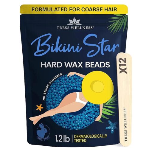 Tress Wellness Hard wax beads for hair removal - For sensitive skin - Bikini Star 1.2lb