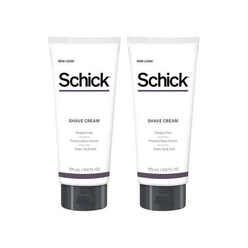 Schick Shave Cream -- Shaving Cream Mens, Paraben Free Shaving Cream, Foamless - Pack of 2