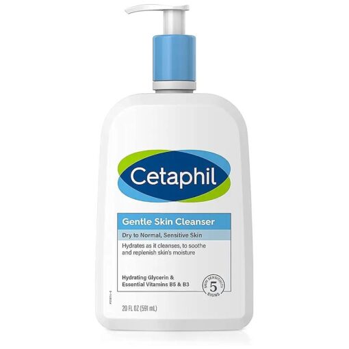 Cetaphil Gentle Skin Cleanser 20 fl oz, Hydrating Face Wash & Body Wash, Ideal For Sensitive, Dry Skin, Non-irritating, Wont Clog Pores, Fragrance-free, Soap-free, Dermatologist Recommended