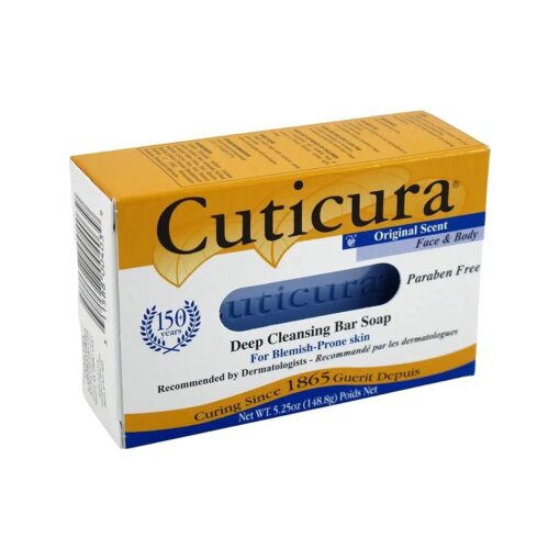 Cuticura Deep Cleansing Face and Body Soap, Original Scent 5.25 oz