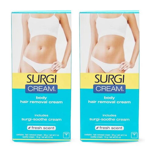 Surgi Body Hair Removal Cream Fresh Scent 2 oz, 2 Pack