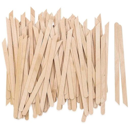 250 Pieces Small Wax Sticks Wood Spatulas Applicator Craft Sticks for Body Hair Eyebrow Lip Nose Removal Slanted/Round ( Pack of 250 )