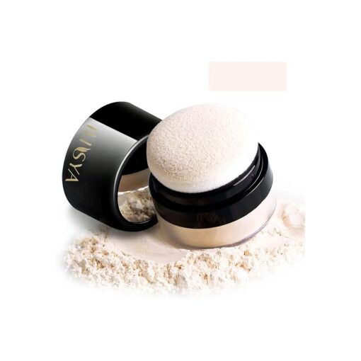 Setting Powder Lightweight Loose Powder Finishing Powder Long-Lasting Face Powder Waterproof with Soft Mushroom Powder Puff & Mirror, Matte Finish,0.28 Oz ( Fair Ivory/Matte )