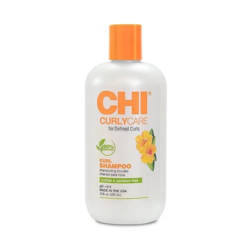 CHI CurlyCare - Curl Shampoo 12 fl oz - Gentle Formula Hydrates Curls, Reduces Frizz While Retaining Curl Shape and Curl Pattern