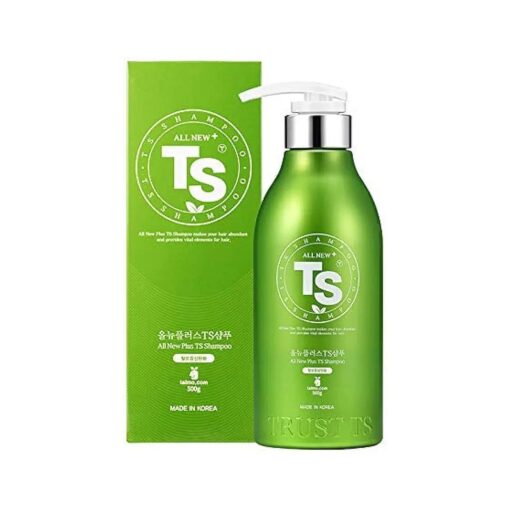 All New Plus TS Shampoo with Biotin for Anti-hair loss Care ( 16.9 Fl Oz ) | Therapy Shampoo for Hair Loss Prevention | Korea Shampoo | Treat Hair Care for Damaged Hair for Men & Women